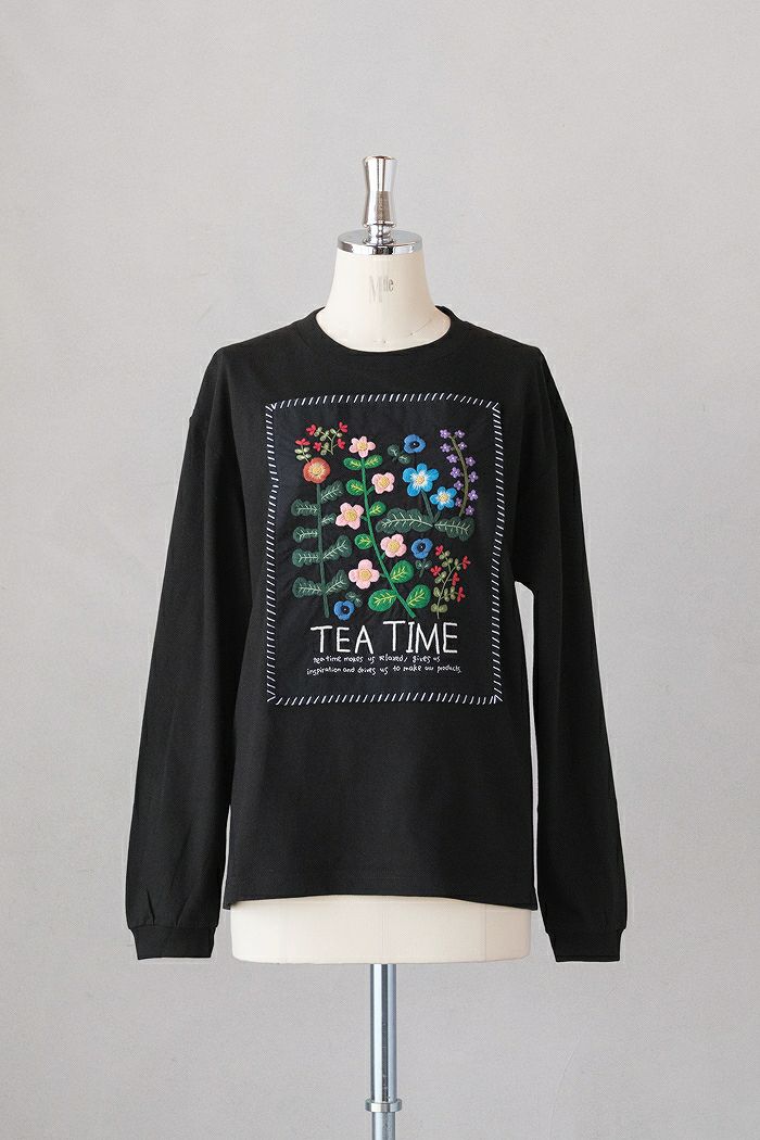 pot and tea ポットアンドティー <br>ボタニカルロングTシャツ(NEW 春秋冬)