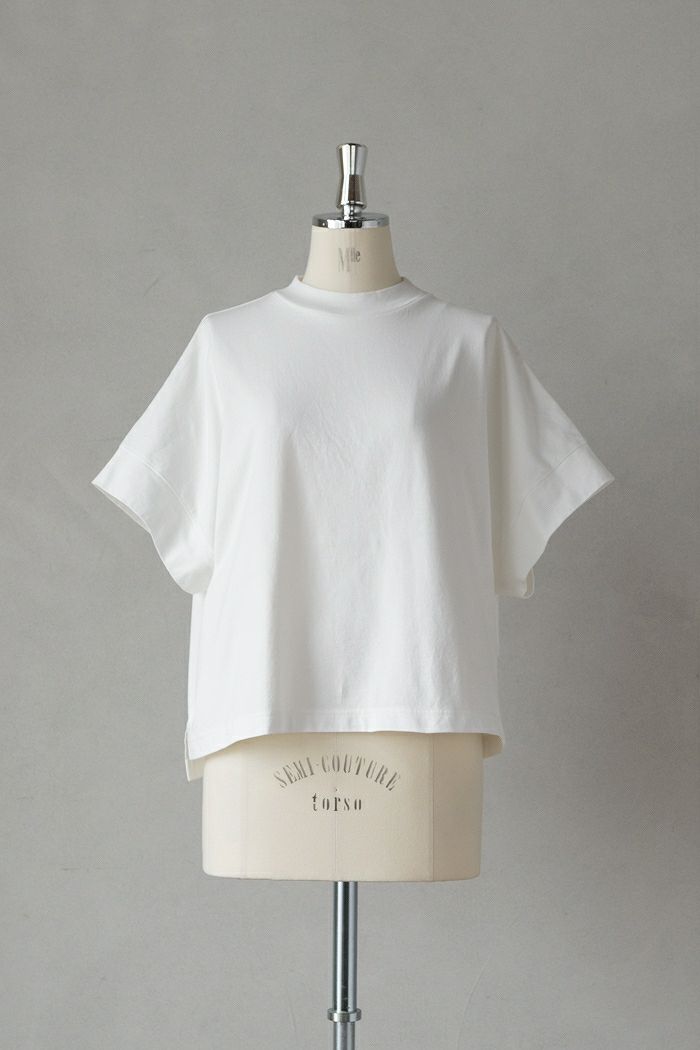 UNIVERSAL TISSU ユニヴァーサルティシュ <br>クラシック天竺 モックネックドルマンT(25SS)