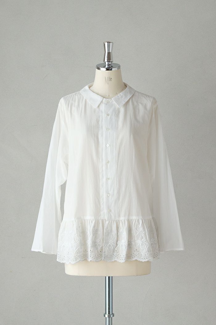 GASA* ガサ 菩提樹の葉脈 レースワイドブラウス(24AW) | T.T. GARRET