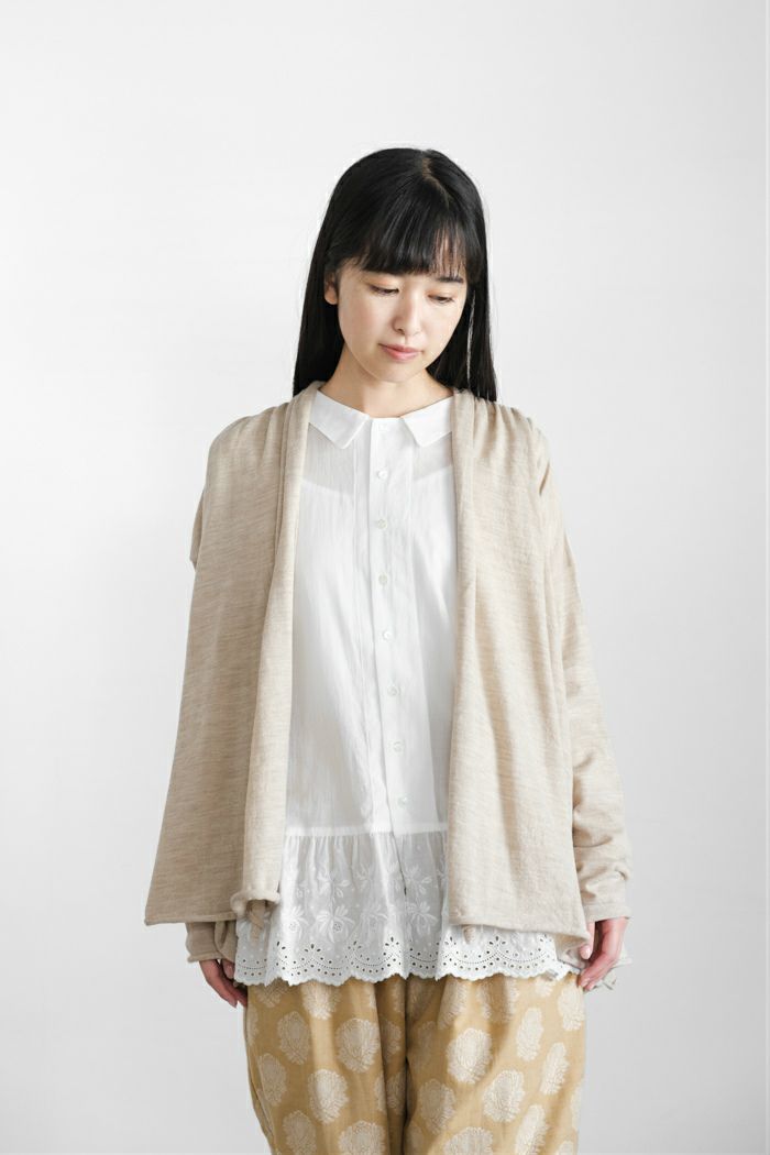 GASA* ガサ 存在すること ニットギャザー カーディガン(25AW) | T.T.