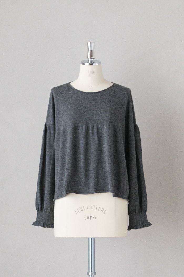 GASA* ガサ 存在すること ギャザースリーブセーター(25AW) | T.T. GARRET