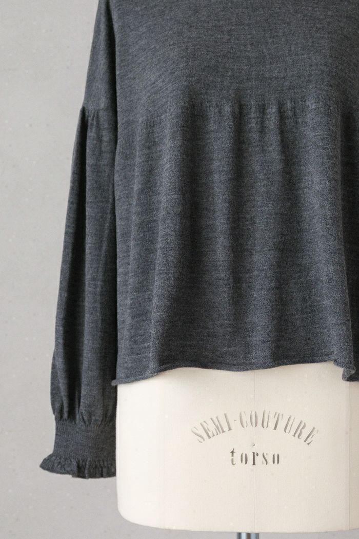 GASA* ガサ 存在すること ギャザースリーブセーター(25AW) | T.T. GARRET