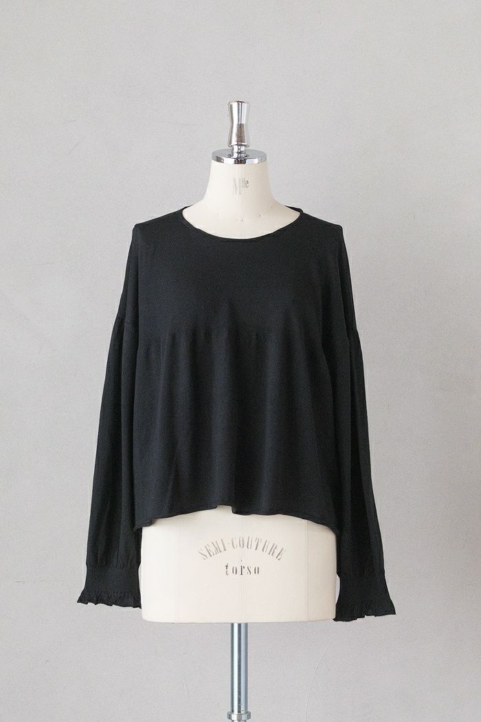 GASA ギャザースリーブセーター　ニット 存在すること ギャザースリーブセーター – GASA＊online store