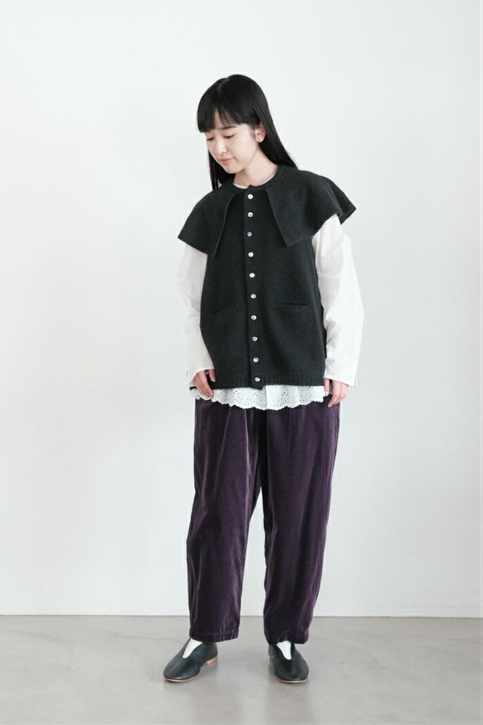 gasa*ガサ　ニットジレ　ベスト GASA* ガサ 静寂 ニットケープベスト(25AW) | T.T. GARRET