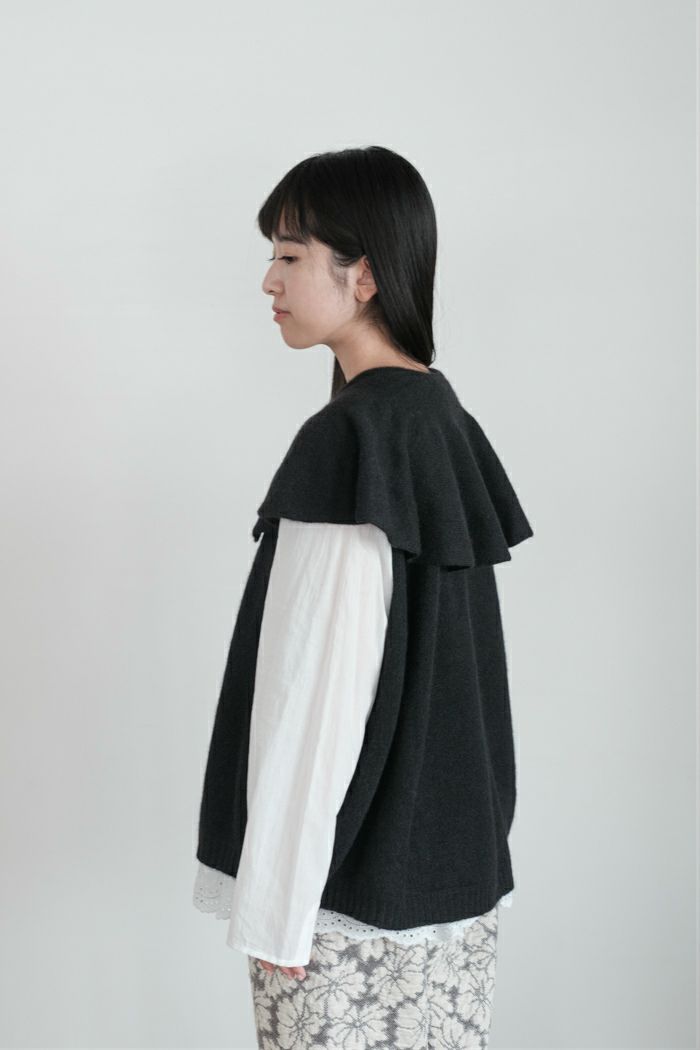 gasa*ガサ　ニットジレ　ベスト GASA* ガサ 静寂 ニットケープベスト(25AW) | T.T. GARRET