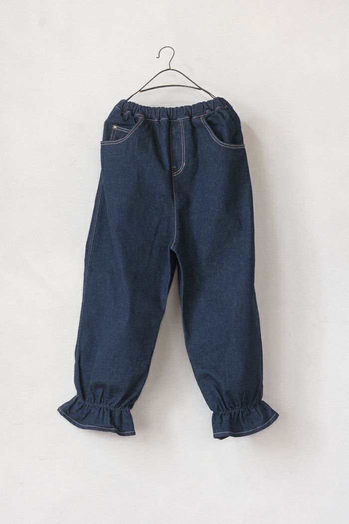 pot and tea ポットアンドティー <br>デニム裾ゴムパンツ(25SS/NEW)