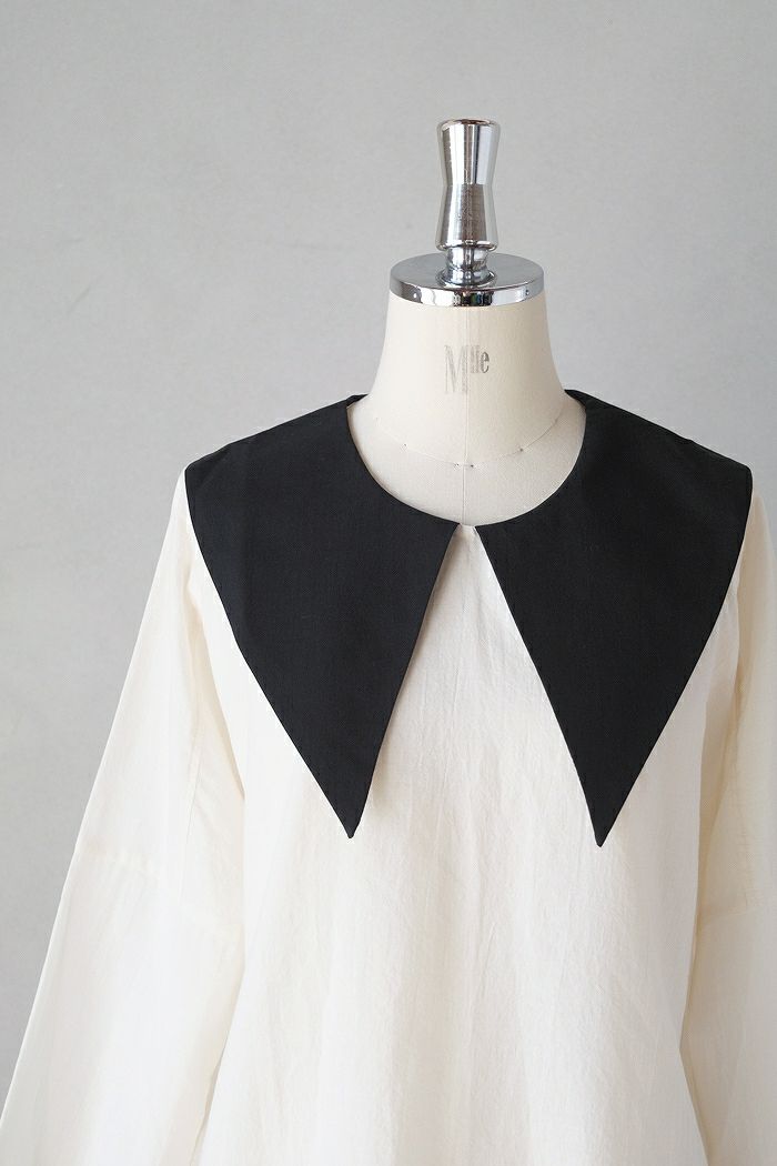 MAGALI マガリ コットンシルクビックカラープルオーバー(25AW