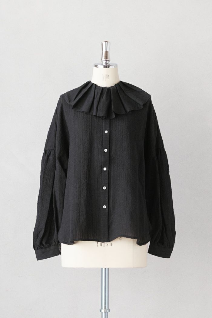 MAGALI マガリ ストライプリネンアンティークカラーブラウス(25AW