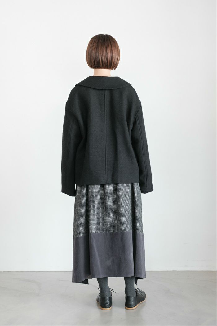 MAGALI マガリ シェットランドウールリネンフラットカラージャケット