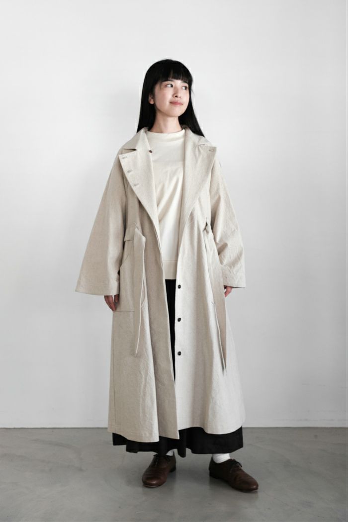 MAGALI マガリ コットンリネンアンティークキャンバストレンチコート