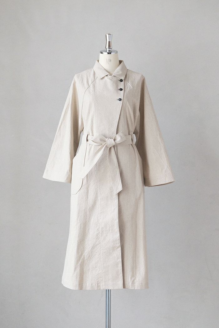 MAGALI マガリウォッシュドリネンアンティークブラウスホワイト