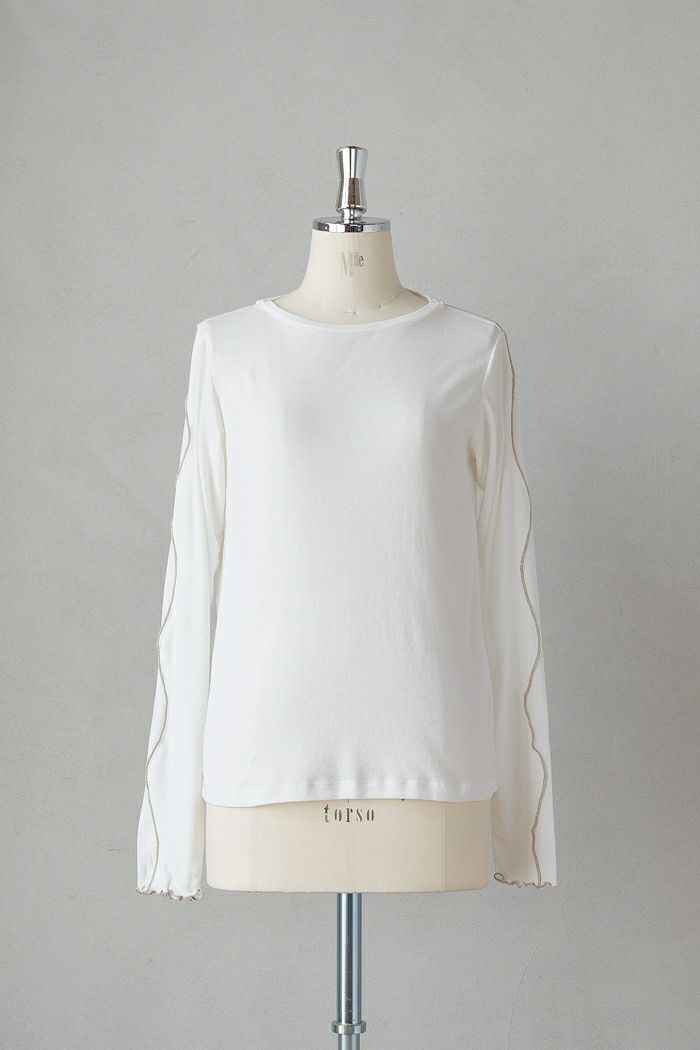 qiri キリ <BR>コットン強撚フライス長袖カットソー(25AW)