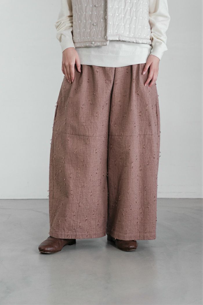 qiri キリ sashiko jacquard volume pants(25AW) | T.T. GARRET