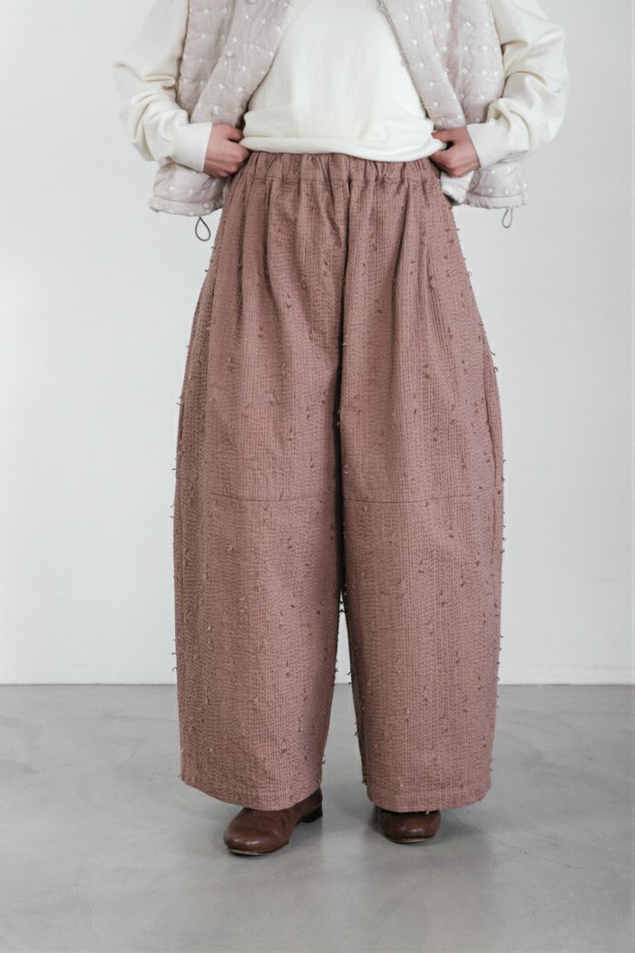 完売品☆qiri　キリ　刺子ジャガードパンツ qiri｜キリ｜sashiko Jacquard cocoon pants ｜6301P10
