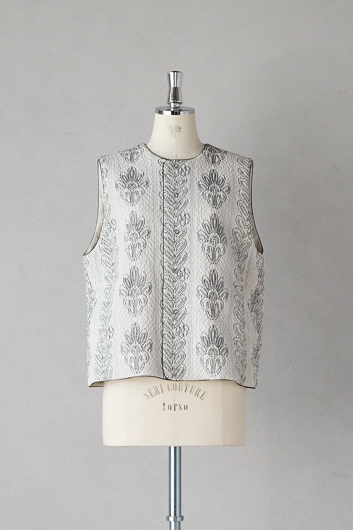 qiri ・ 'boutis' short coat qiri キリboutis jacquard ジャケット