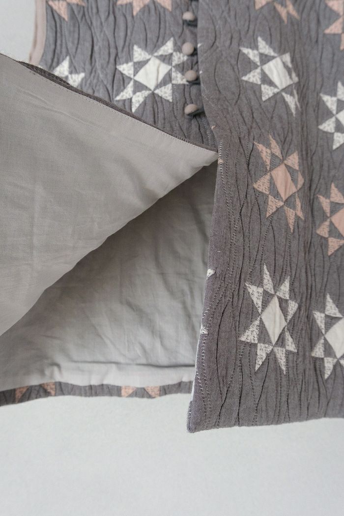 qiri キリ patchwork quilt jacquard vest(25AW) | T.T. GARRET