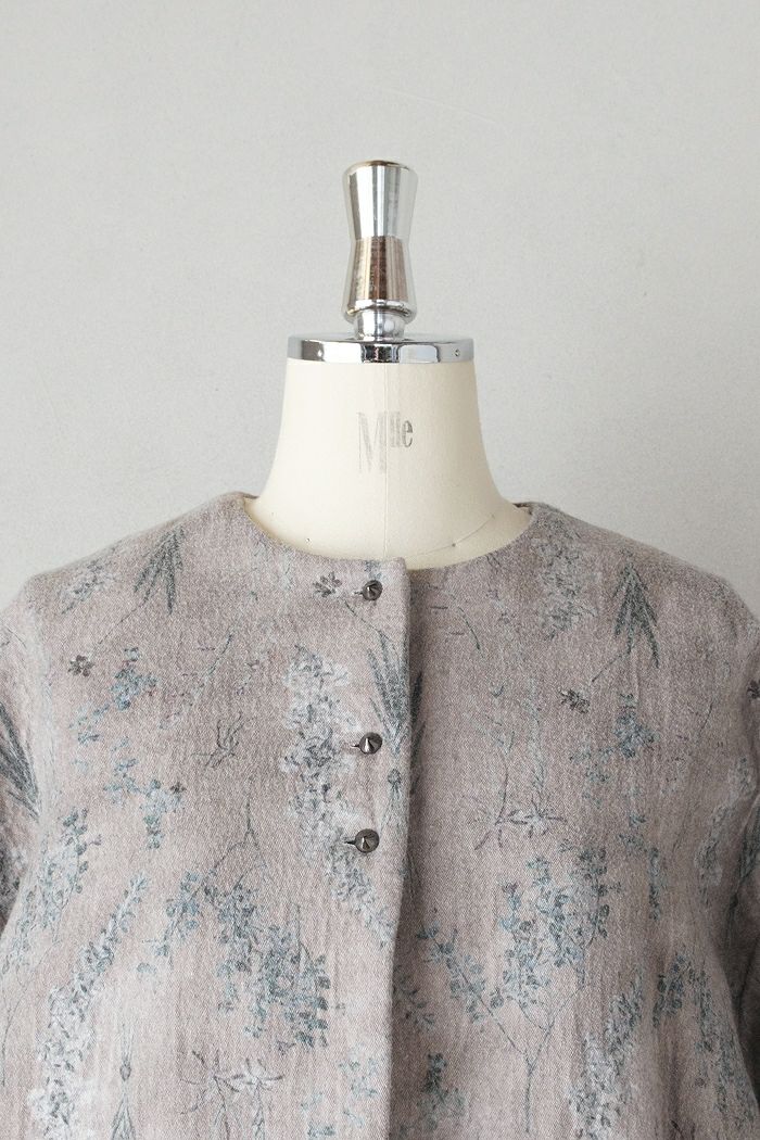 qiri キリ old letter flowers coat(25AW) | T.T. GARRET