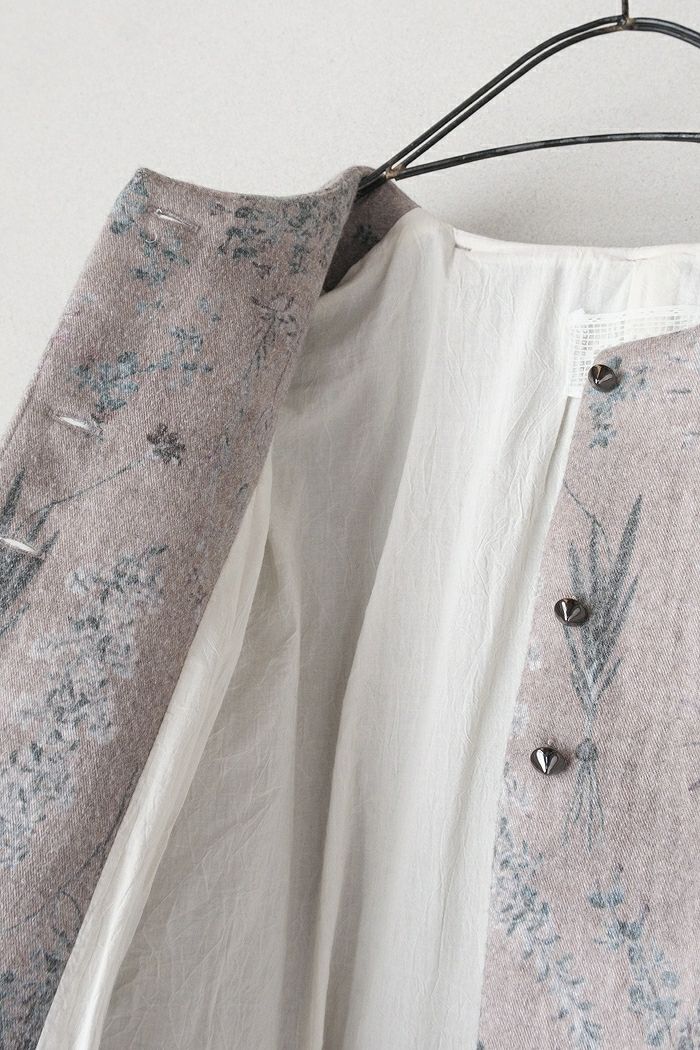 qiri キリ old letter flowers coat(25AW) | T.T. GARRET