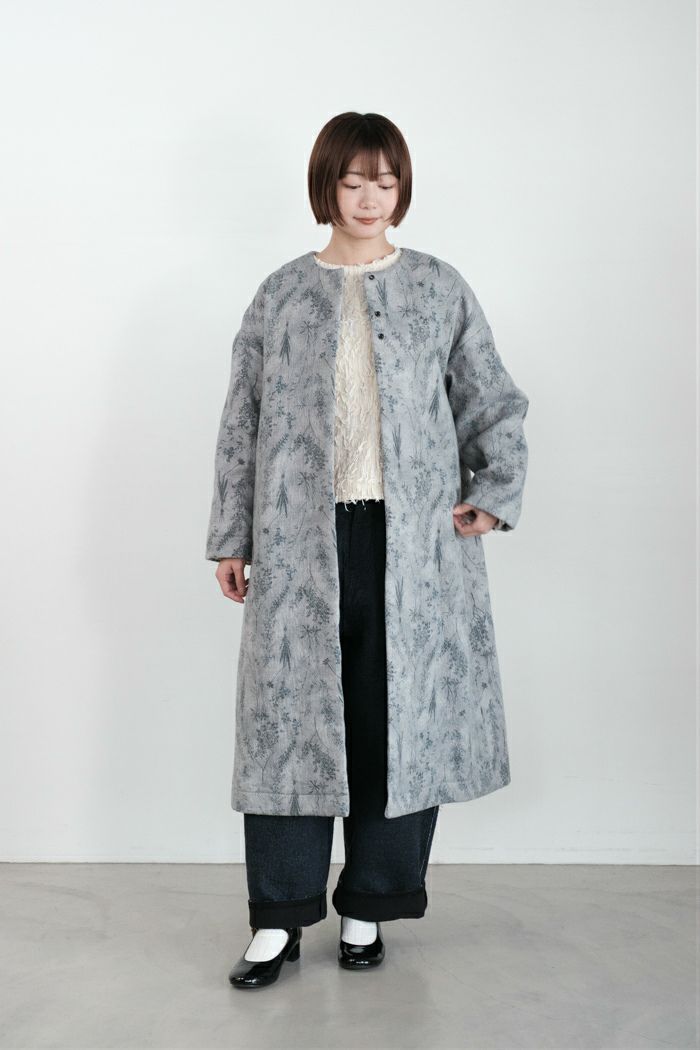 qiri キリ old letter flowers coat(25AW) | T.T. GARRET