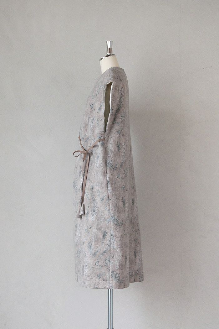 qiri キリ flower vintage long gilet qiri キリ old letter flowers long gilet(25AW) | T.T. GARRET