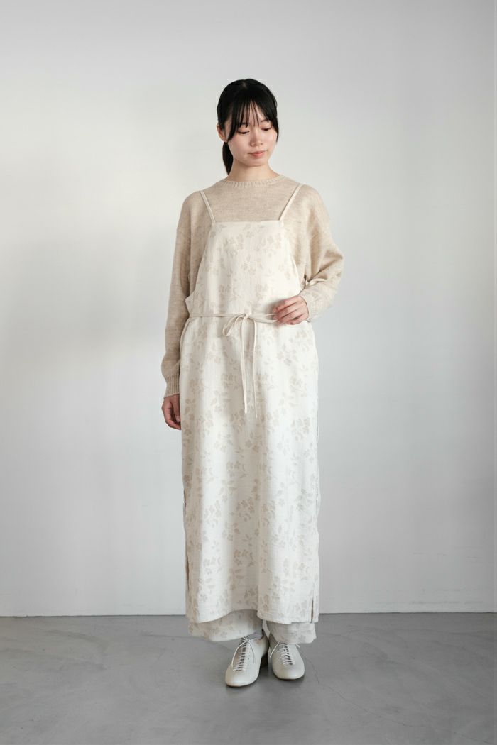 qiri キリ flower vintage long gilet qiri キリ old letter flowers long gilet(25AW) | T.T. GARRET