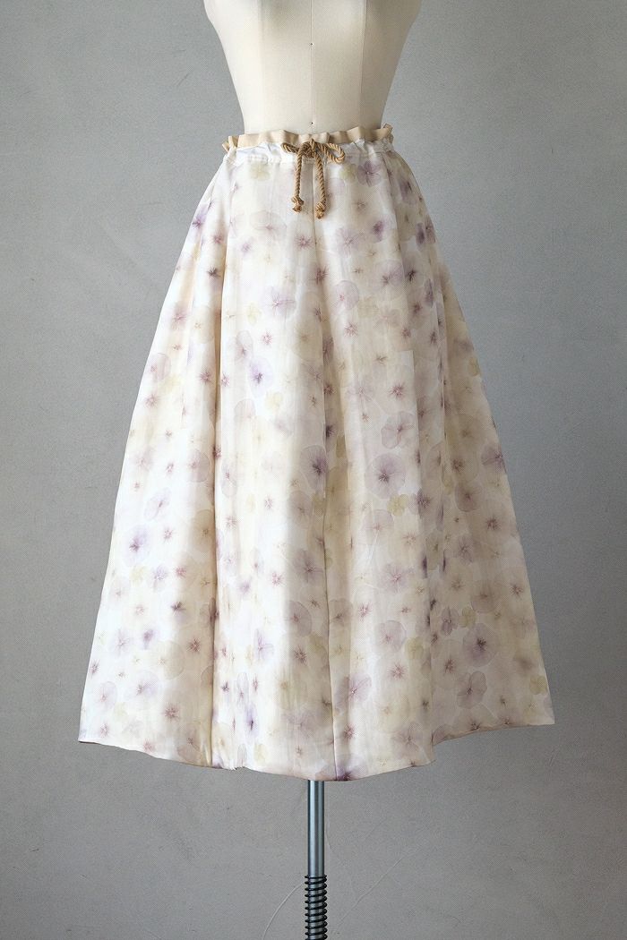 NATIVE VILLAGE ネイティブヴィレッジ <br>No.04 hermony：調和 押し花のキルトスカート(25AW)
