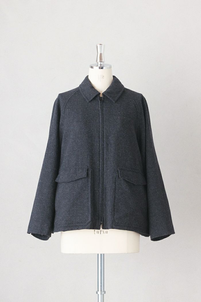 FIRMUM フィルマム ウール千鳥フロントジップジャケット(25AW) | T.T.