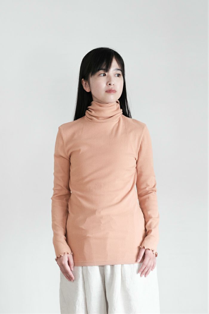 Gauze# ガーゼ ランダムリブロングスリーブタートルプルオーバー(25AW