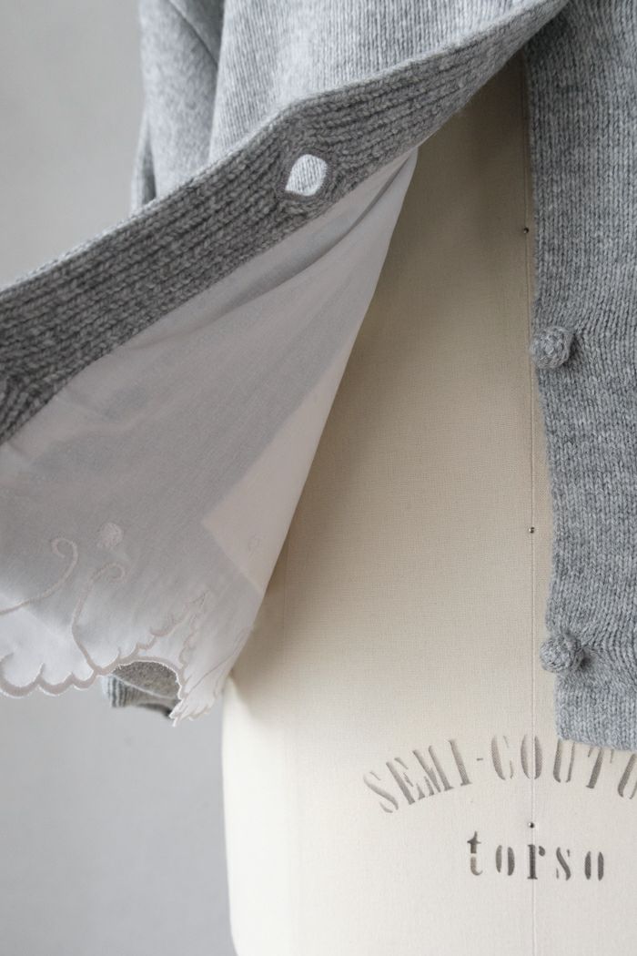 Gauze# ガーゼ アンティークレースリメイクニットカーディガン(25AW