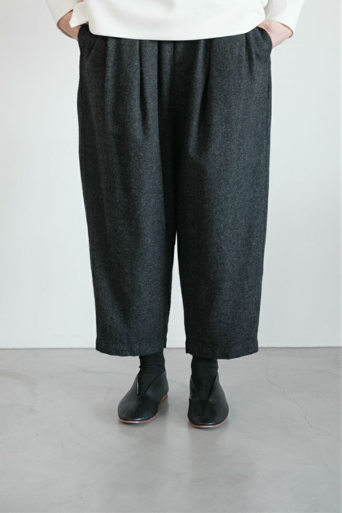 Dulcamara ドゥルカマラ 縮絨ウールタックワイドパンツ(25AW) | T.T.