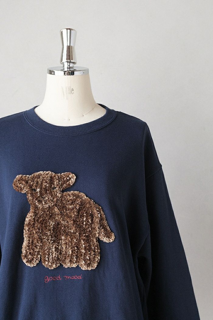 bulle de savon ビュルデサボン 30/10コーマ裏毛 子ひつじ刺繍