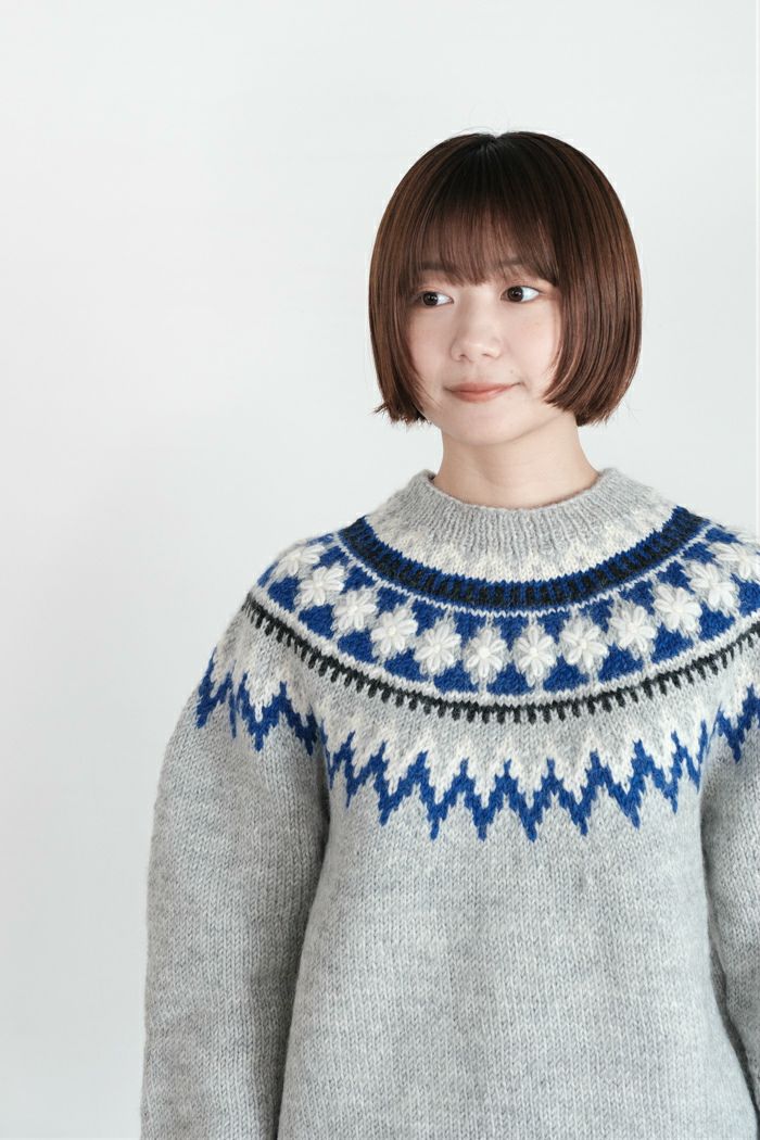 bulle de savon ビュルデサボン ネパール ハンドニット ジグザグジャ