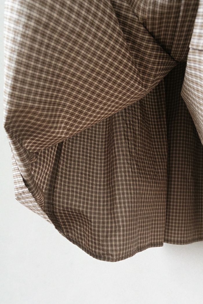 ベージュ チェック柄 ノースリーブ ミニワンピース S Amazon.co.jp