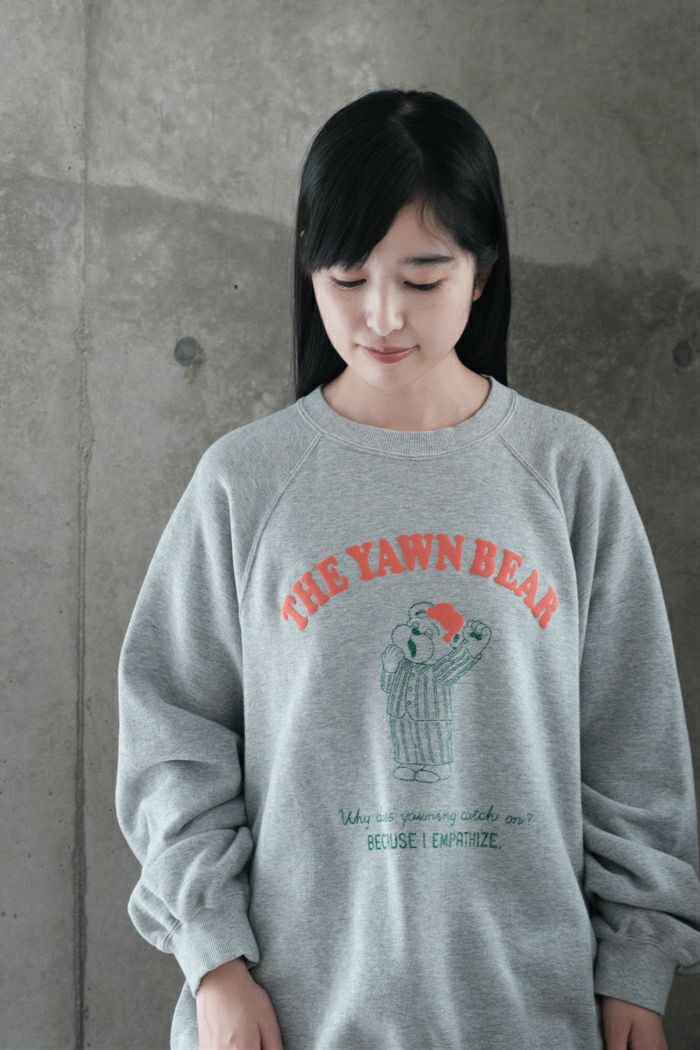 CHILD WOMAN チャイルドウーマン 30/10裏毛 眠たいくまプリント