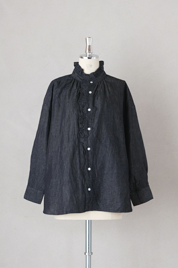 Laboratory ラボレイトリー デニムフリルブラウス(25AW) | T.T. GARRET