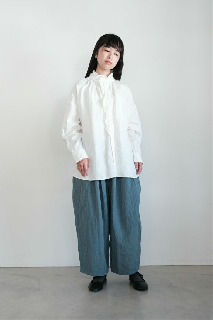 Laboratory ラボレイトリー デニムフリルブラウス(25AW) | T.T. GARRET