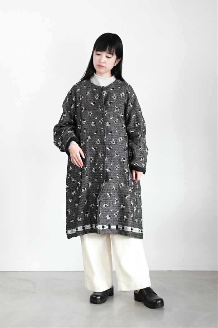 MAGALI | オーガニックコットン・ステンカラーコート (black) MAGALI｜オーガニック コットン ステンカラー コート ct06-kk - Piu di