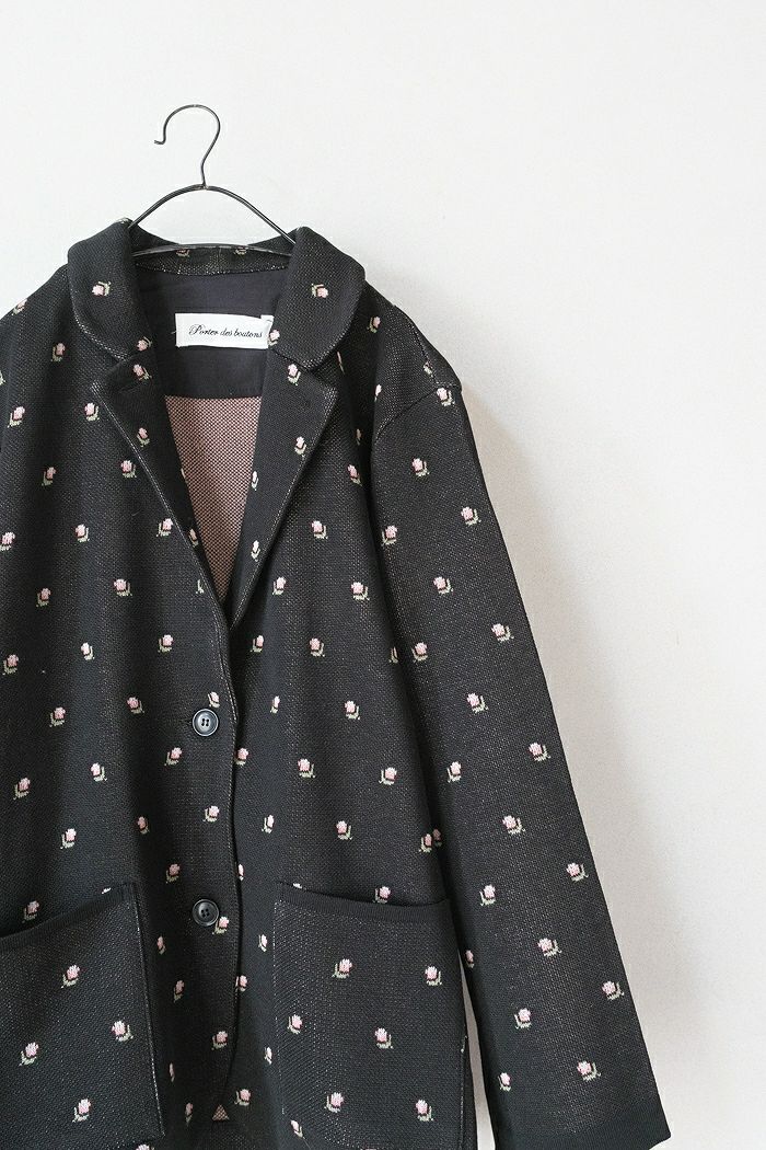 Porter des boutons ポルテデブトン boutonsニットジャケット