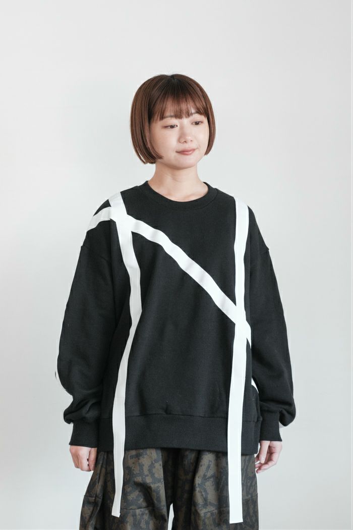 MAGALI マガリ コットンスウェット・スイッチングプルオーバー(24AW