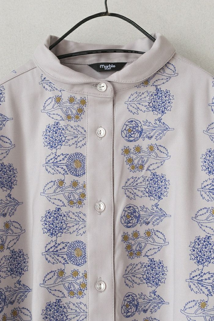 marble SUD マーブルシュッド flower language プチカラーシャツ(25AW