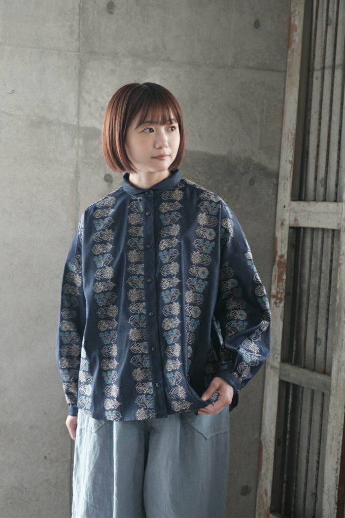 marble SUD マーブルシュッド flower language プチカラーシャツ(25AW