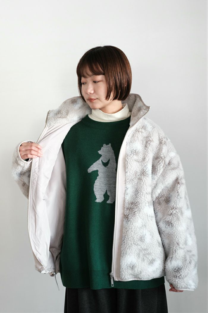 marble SUD マーブルシュッド fuwa fuwa flower ジップアップブルゾン