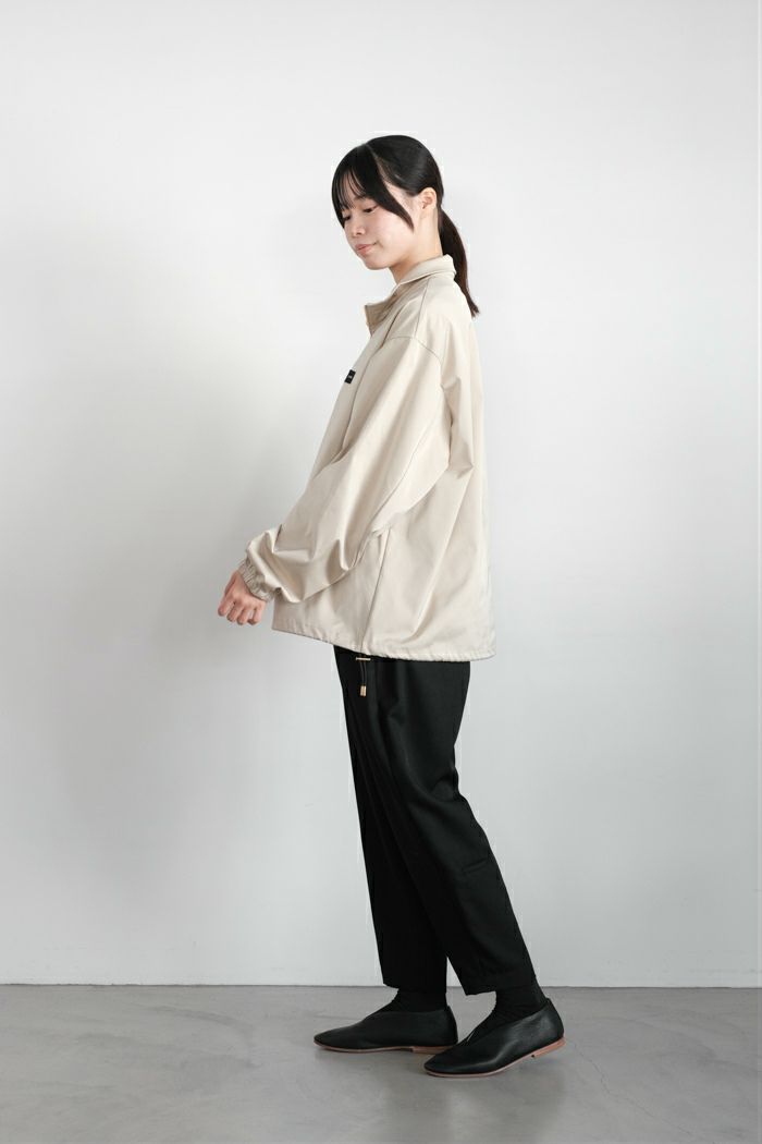 CULLNI クルニ Double Satin Half Zip Embroidery Patch Pullover(25AW