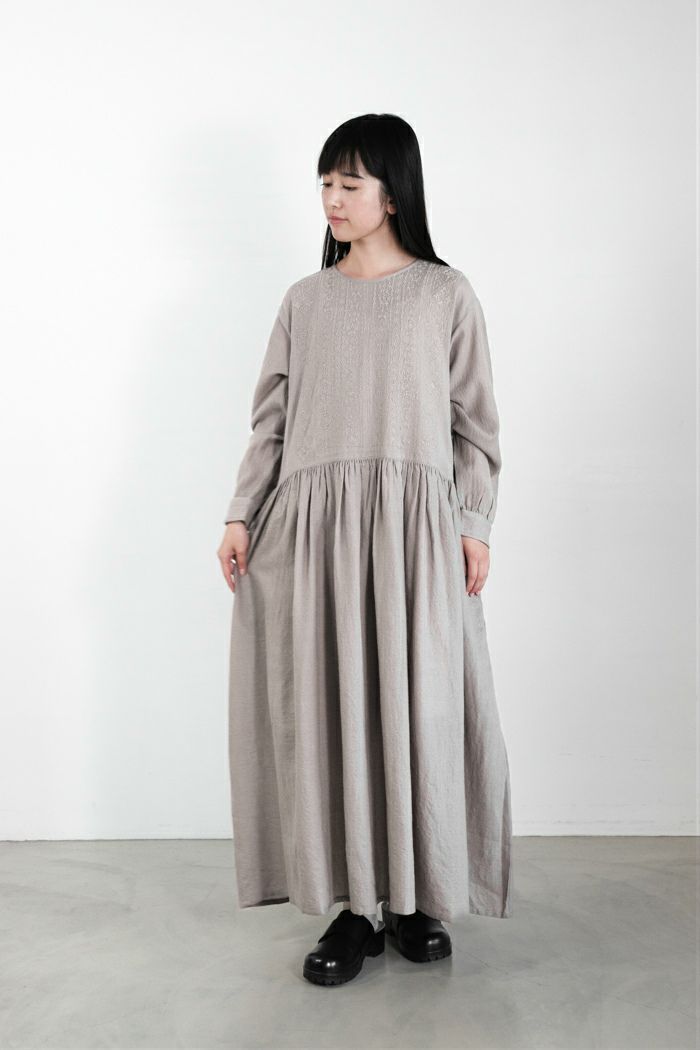 maison de soil メゾン ド ソイル BOILED WOOL PLAIN CREW NECK EMB