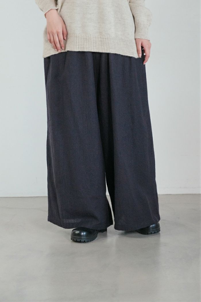 SOIL ソイル 7GG 2PLY PLAIN STITCH COTSWOLDS TURTLE NECK BUTTON