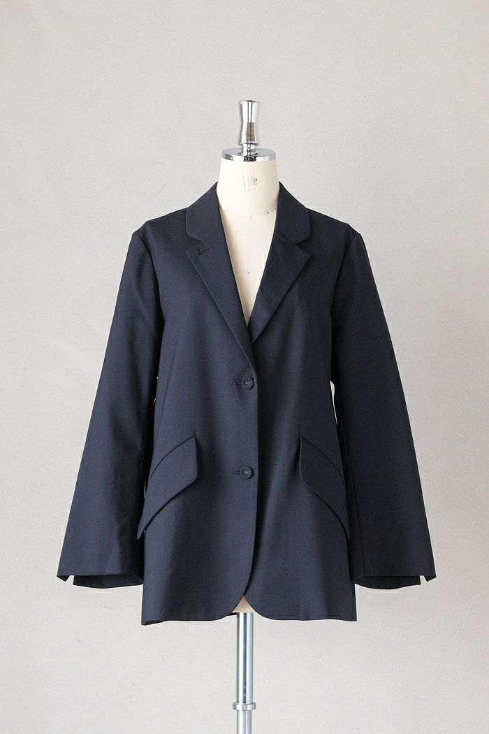 MAGALI マガリ シェットランドウールリネンフラットカラージャケット