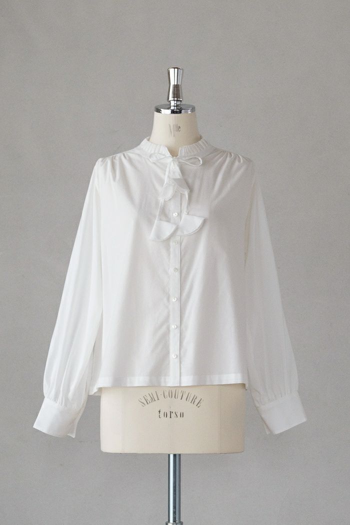 Porter des boutons ポルテデブトン タックカラーブラウス(26SS