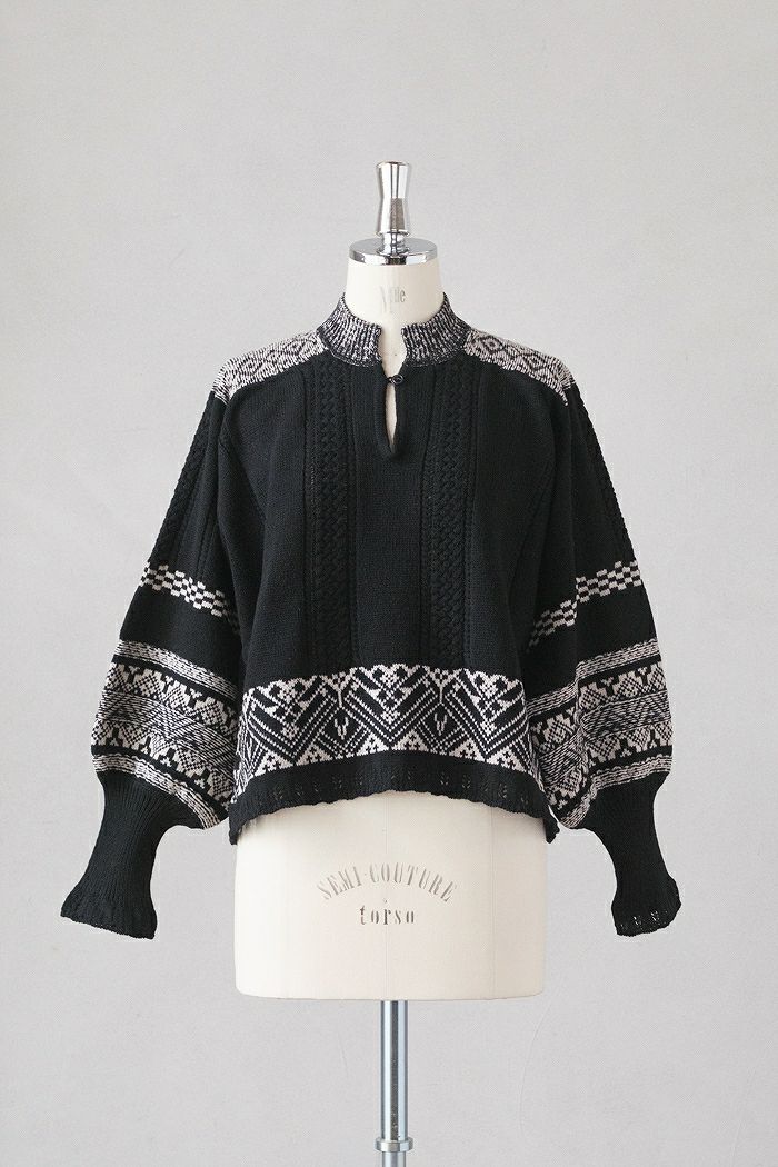 ASEEDONCLOUD アシードンクラウド Seiyako jacquard knit blouse(25AW
