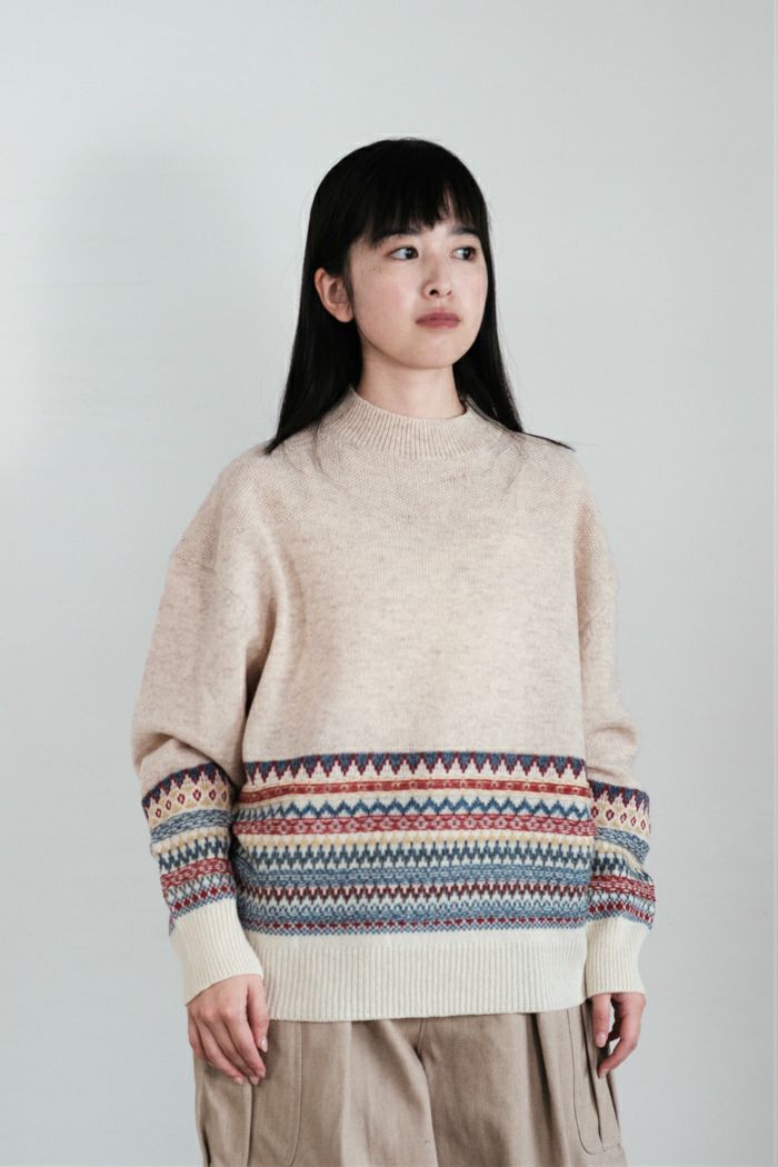 ASEEDONCLOUD アシードンクラウド Seiyako jacquard knit blouse(25AW