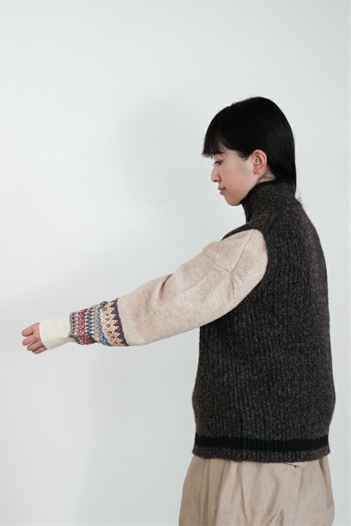 ASEEDONCLOUD アシードンクラウド Blushed knit vest(25AW) | T.T. GARRET